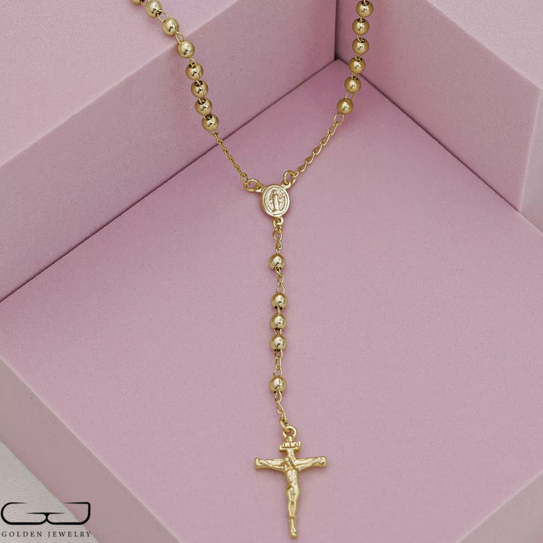 Rosario Jesús Crucificado 3.5mm 45cms