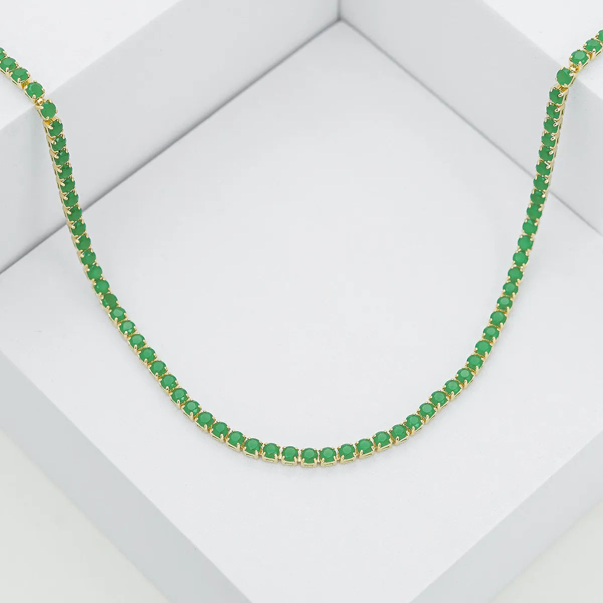 Cadena Circonias Unisex 45cms