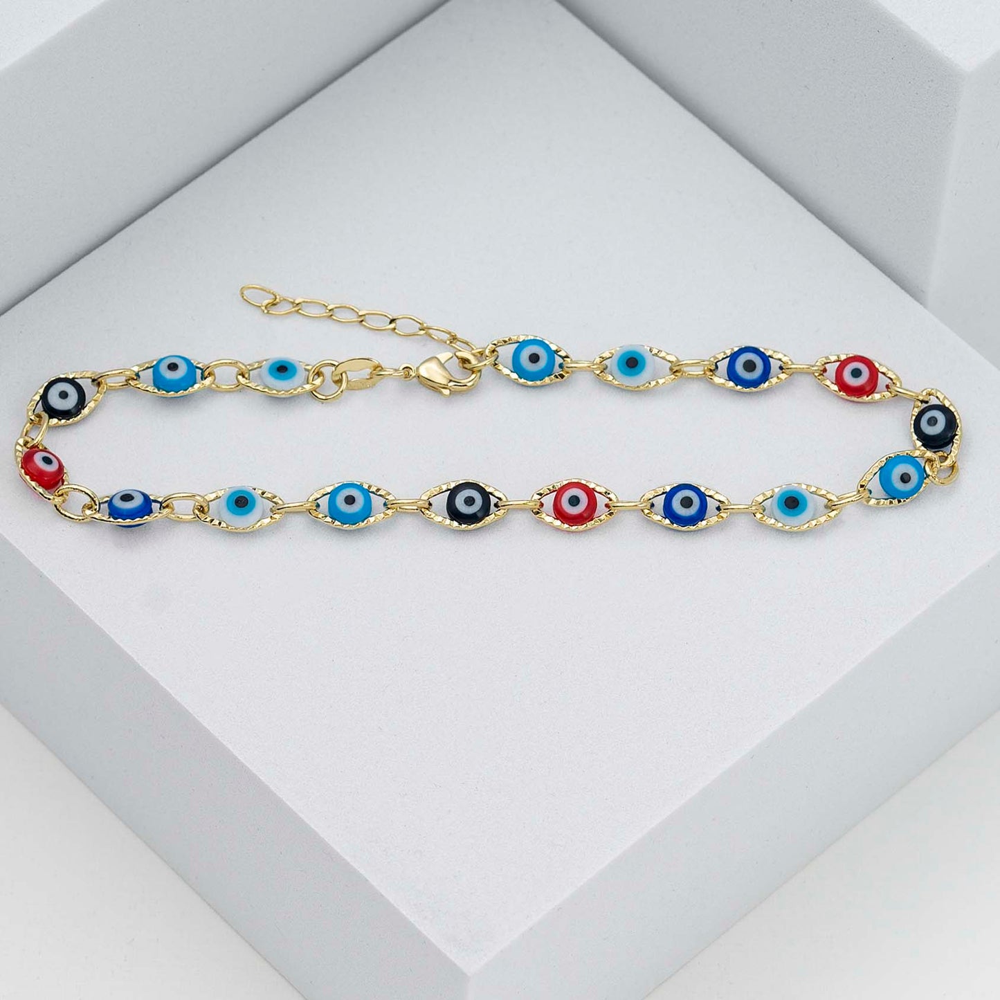 Tobillera Ojo Turco Multicolor 23cms + 2cms Extensor