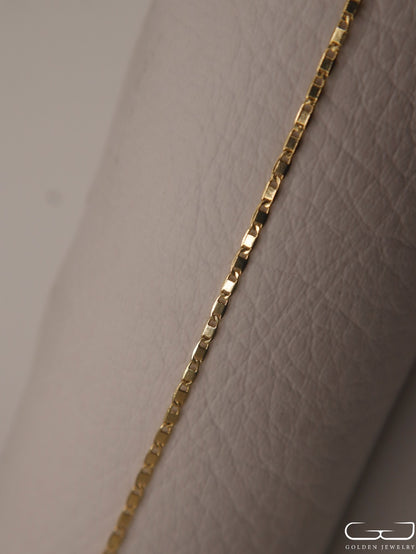 Pulsera Escalera Delgada Plana Lisa 16cms + Extensor