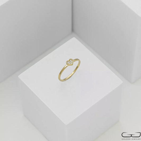 Anillo Corazón Circonias