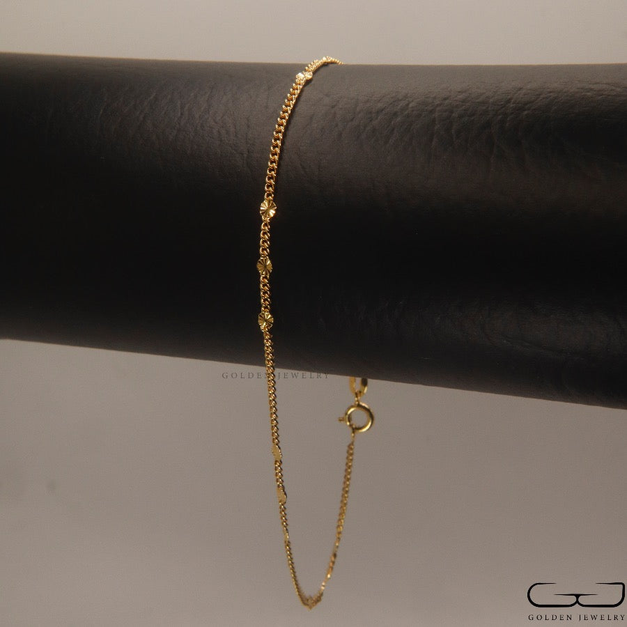 Tobillera Cubana Destello Sol 24.5 cms