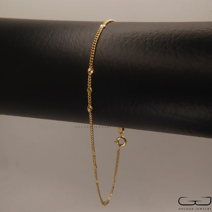 Tobillera Cubana Destello Sol 24.5 cms