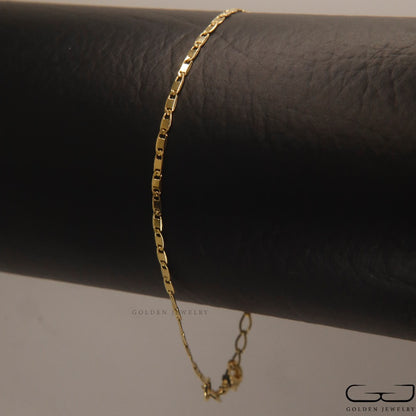 Pulsera Escalera Delgada Plana Lisa 16cms + Extensor