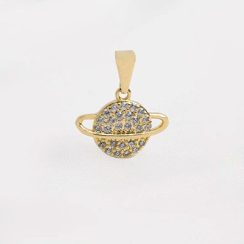 Dije Saturno Circonias Cristal