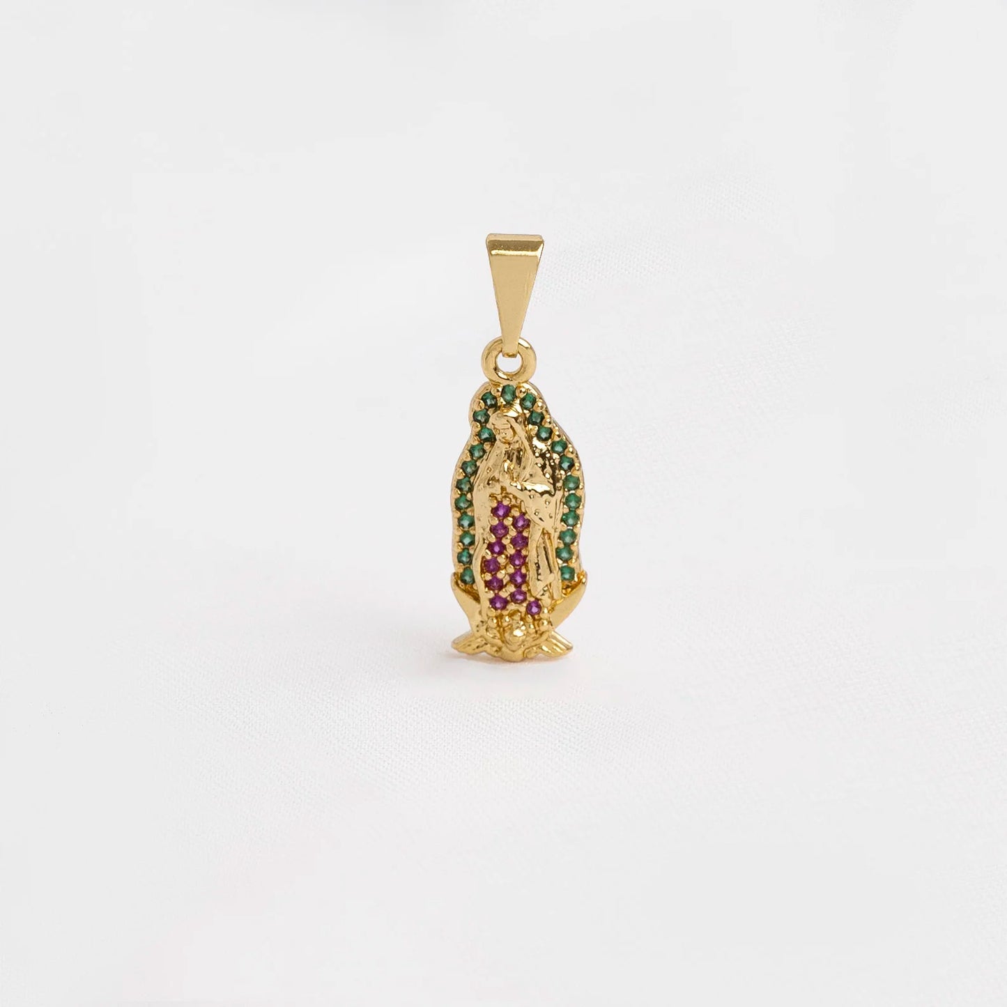 Dije Virgen Guadalupe Silueta circonias 2 Cms