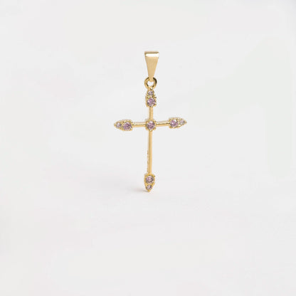 Dije Cruz Tubular 9 circonias