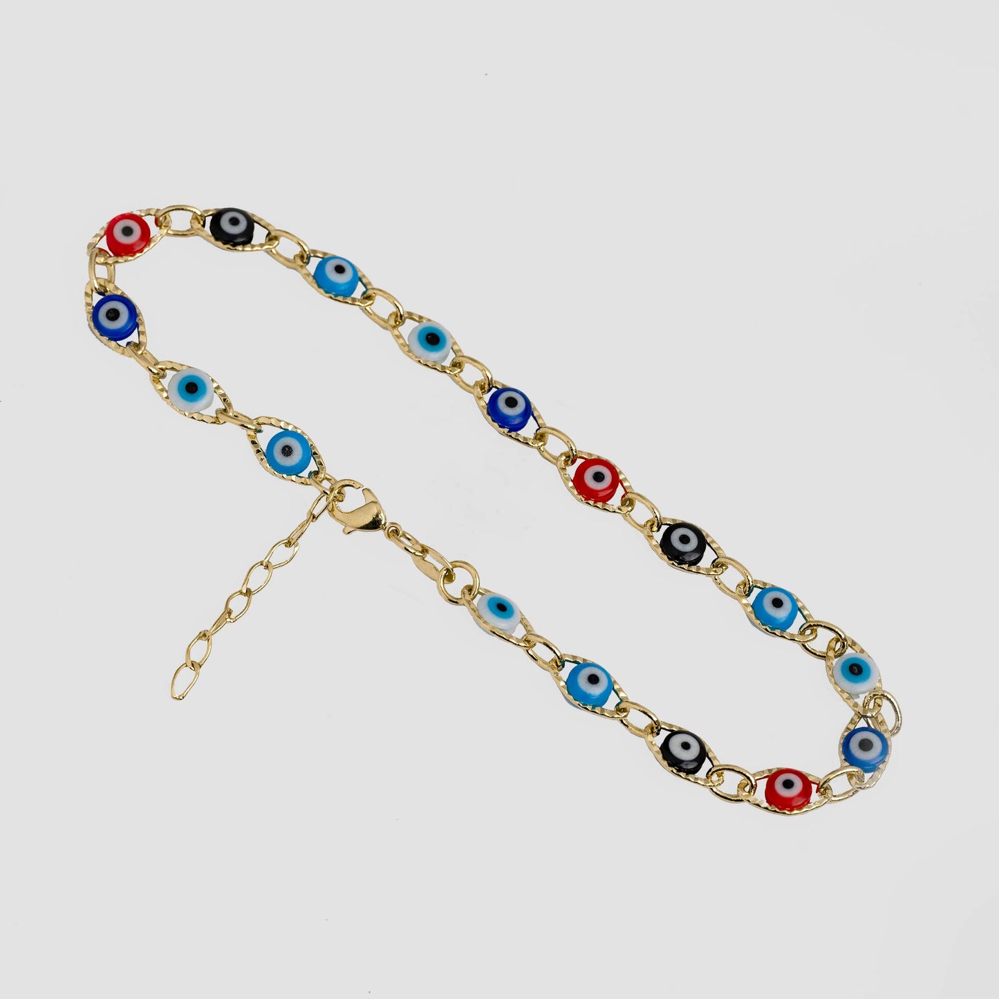 Tobillera Ojo Turco Multicolor 23cms + 2cms Extensor