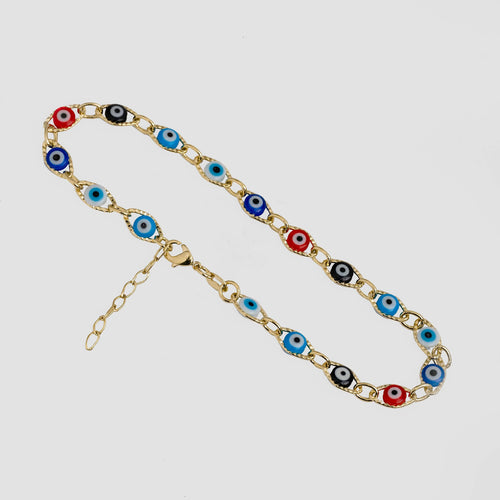 Tobillera Ojo Turco Multicolor 23cms + 2cms Extensor