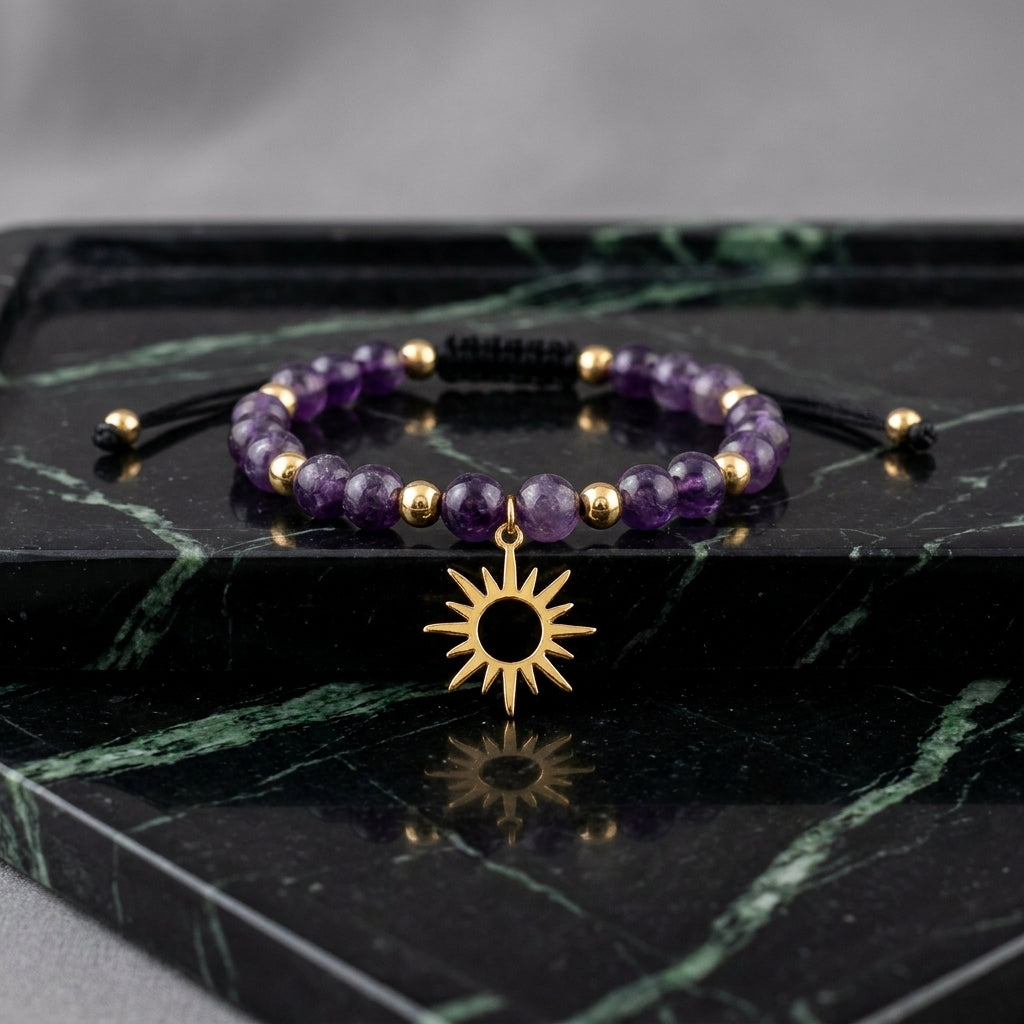 Pulsera Dije Sol Balineria 5 y 6 mm