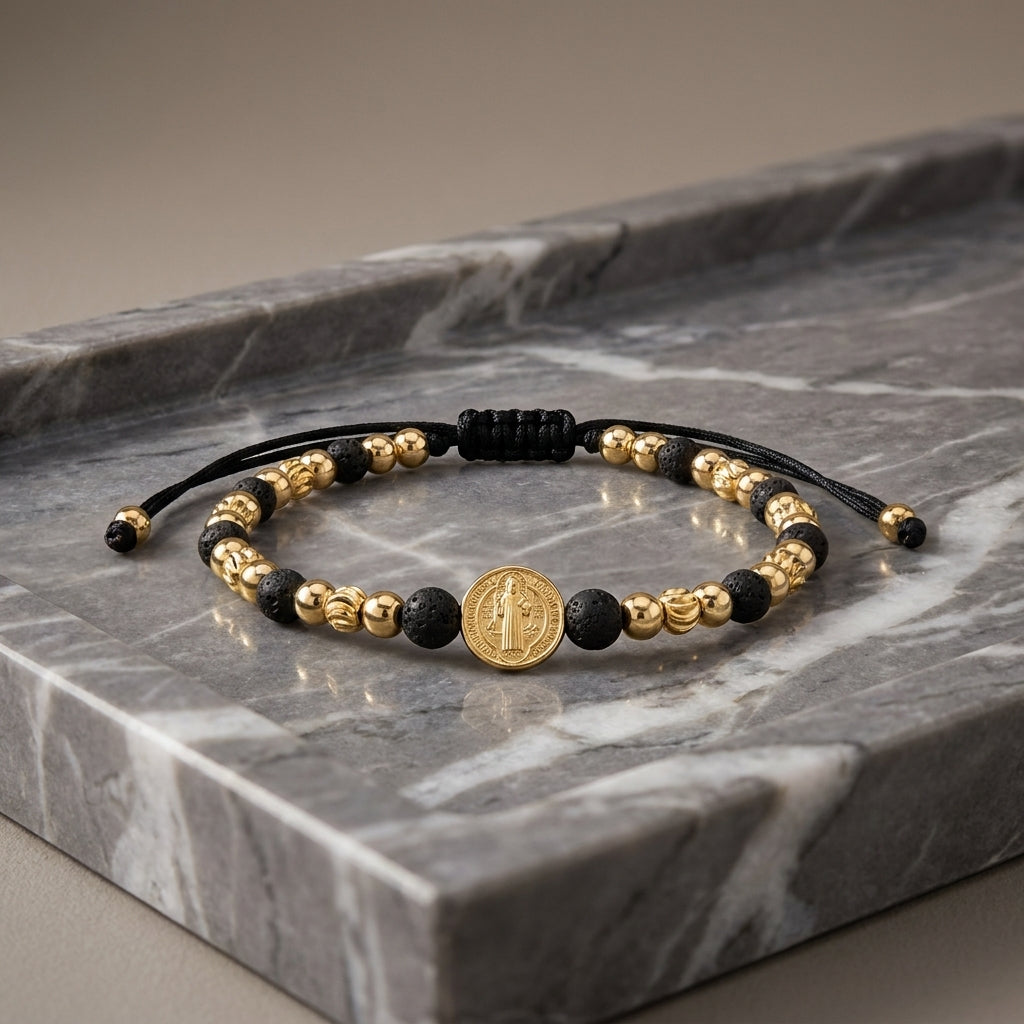 Pulsera Herraje Virgen Milagrosa Balineria 4mm