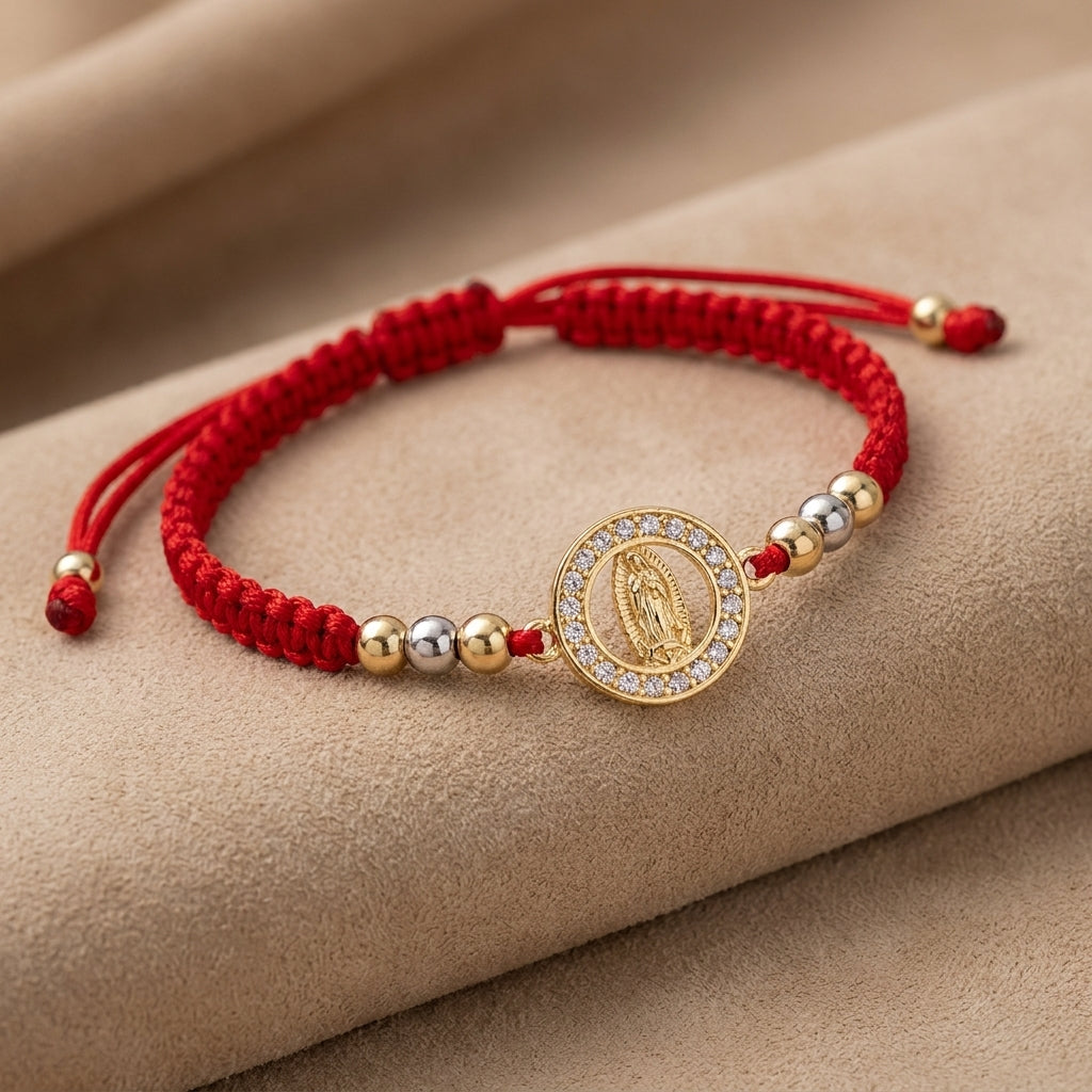 Pulsera Herraje Virgen de Guadalupe Balineria 4mm