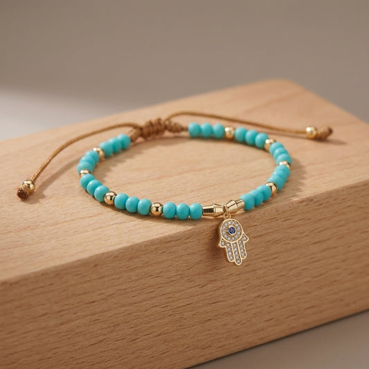 Pulsera Mano de Fatima Balineria 4mm