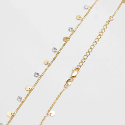 Cadena Cubana circonias 45 cm + extensor